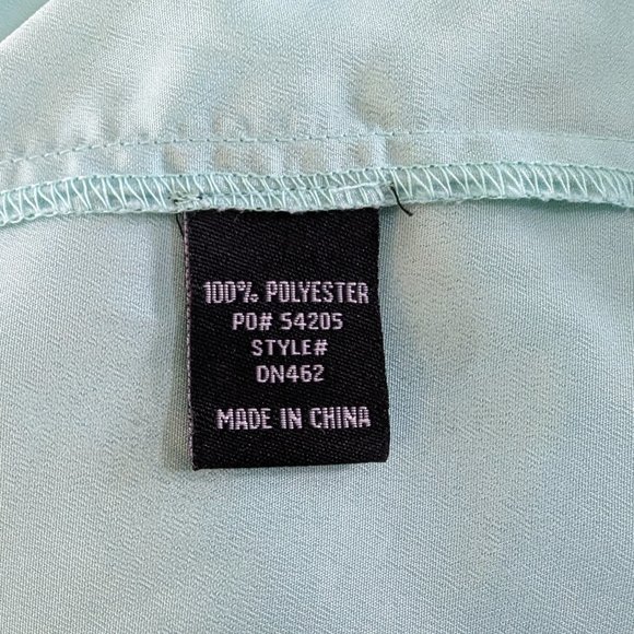 Mint Green Sheer Sleeveless Blouse - Picture 3 of 5